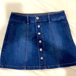 AE Button down denim skirt